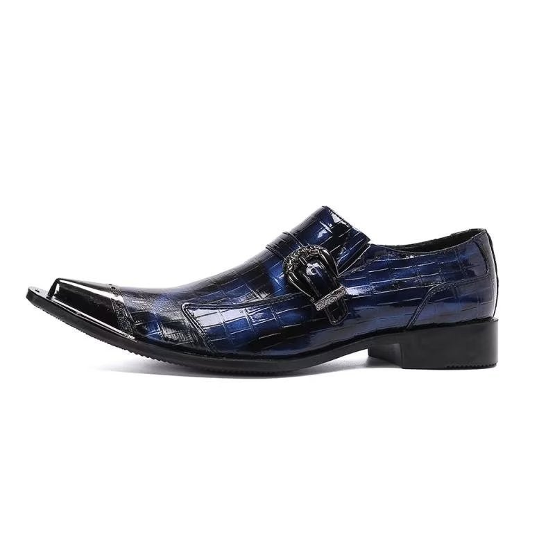 Loafers Heren Luxe Instaploafers Krokodillenleer - Blauw