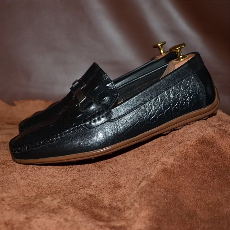 Loafers Heren Luxe Met Ronde Neus - Zwart