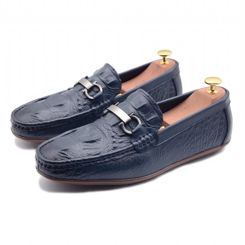 Loafers Heren Luxe Met Ronde Neus - Blauw