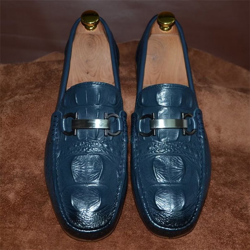 Loafers Heren Luxe Met Ronde Neus - Blauw