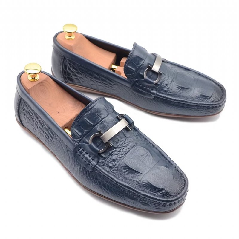 Loafers Heren Luxe Met Ronde Neus - Blauw