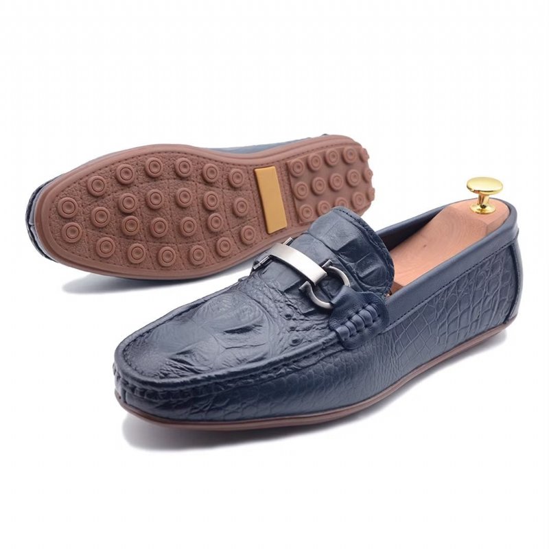 Loafers Heren Luxe Met Ronde Neus - Blauw