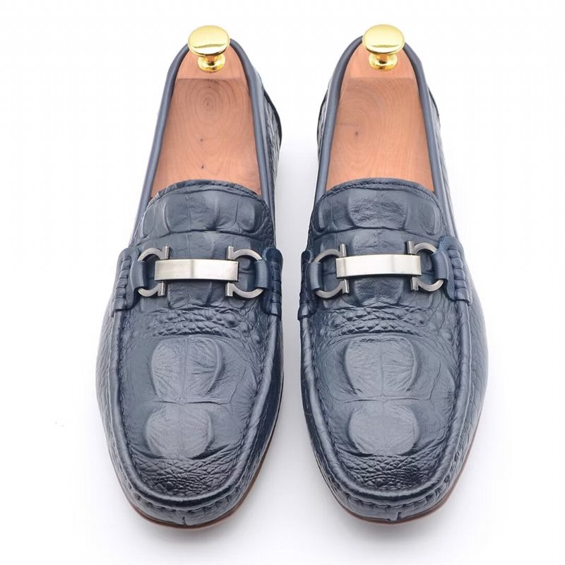 Loafers Heren Luxe Met Ronde Neus - Blauw