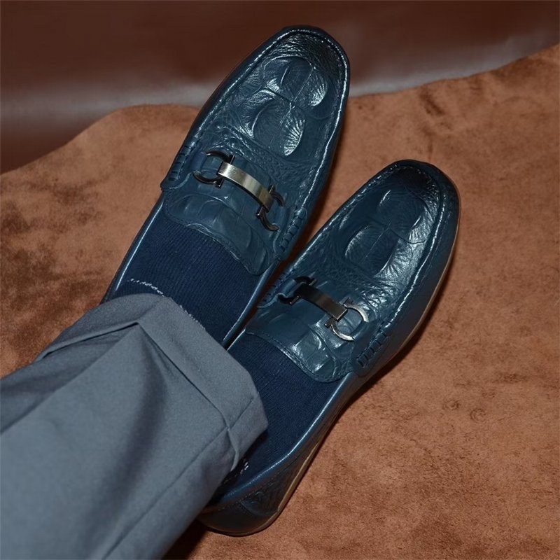 Loafers Heren Luxe Met Ronde Neus - Blauw