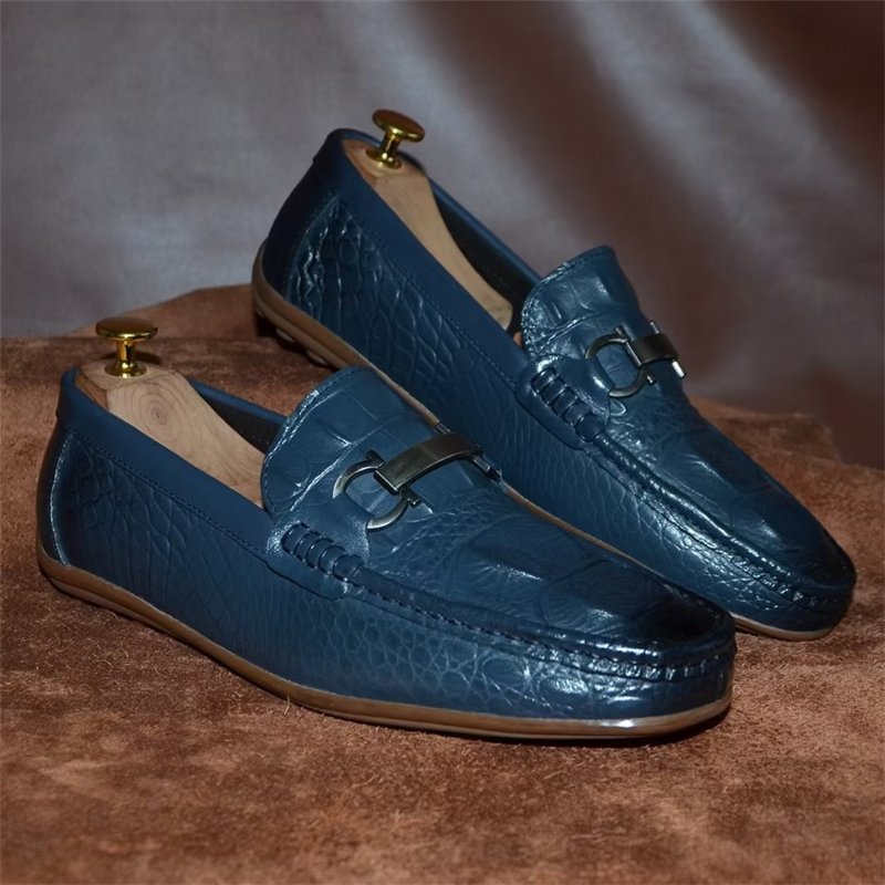 Loafers Heren Luxe Met Ronde Neus - Blauw