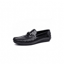 Loafers Heren Luxe Oxford-loafers Krokodillenleer Met Alligatorpatroon