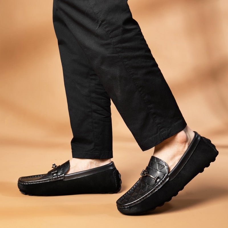 Loafers Heren Luxe Rome Lederen Instapper-banketloafers - Zwart