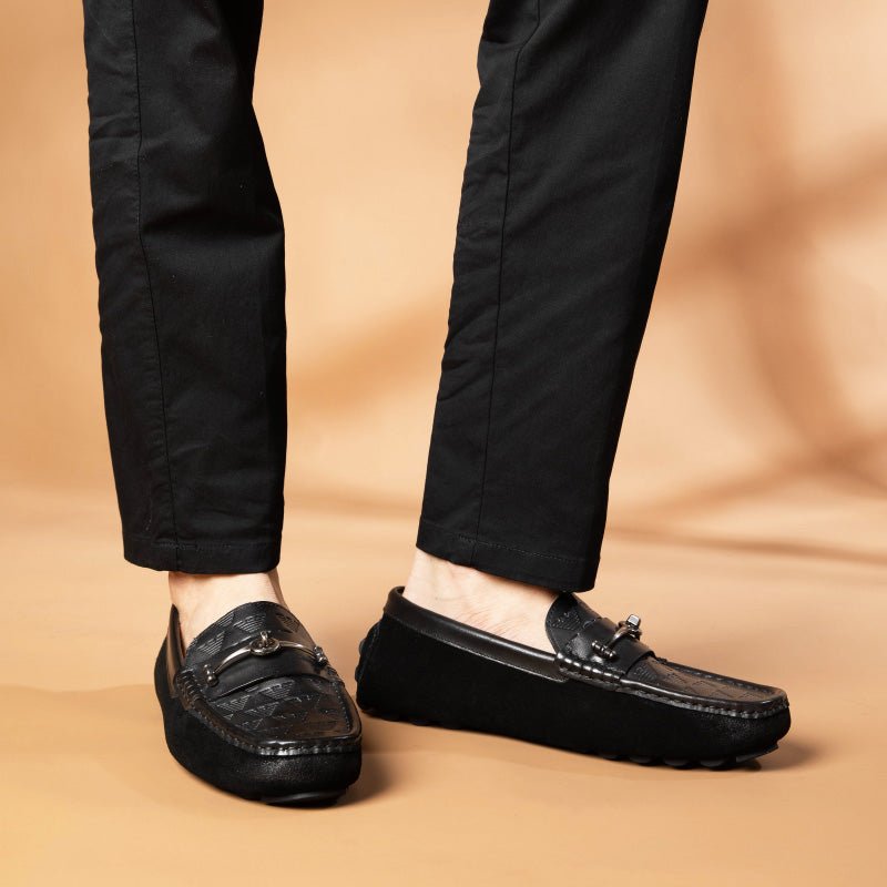 Loafers Heren Luxe Rome Lederen Instapper-banketloafers - Zwart