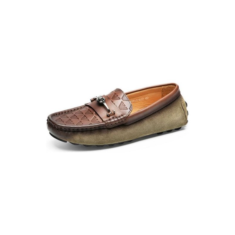 Loafers Heren Luxe Rome Lederen Instapper-banketloafers - Groen