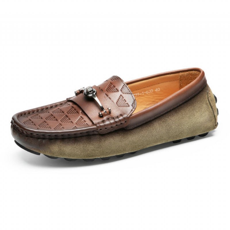 Loafers Heren Luxe Rome Lederen Instapper-banketloafers - Groen