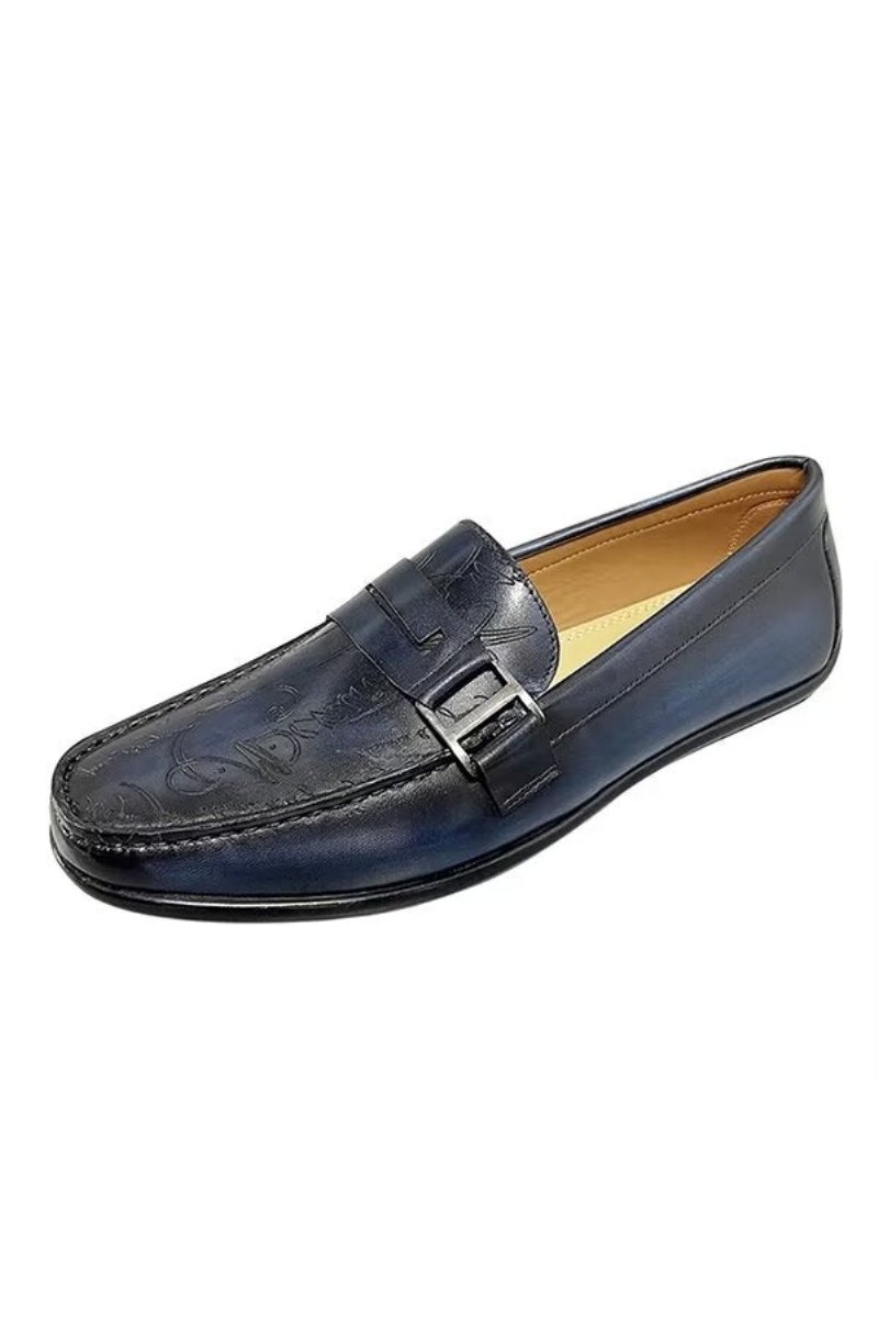 Loafers Heren Luxe Rundleren Flats