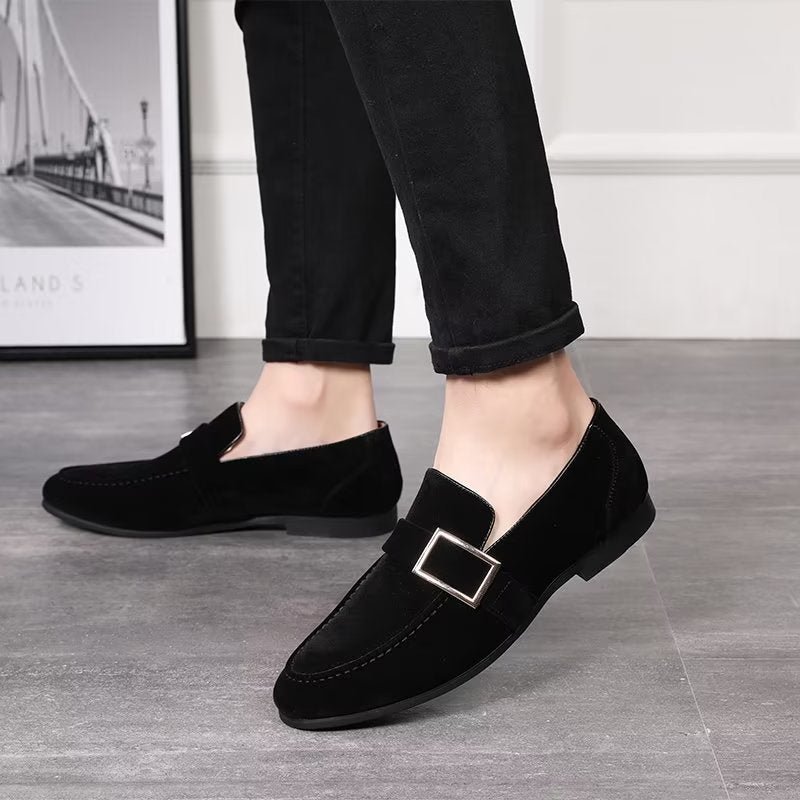 Loafers Heren Modieuze Instaploafers Met Reliëf - Zwart