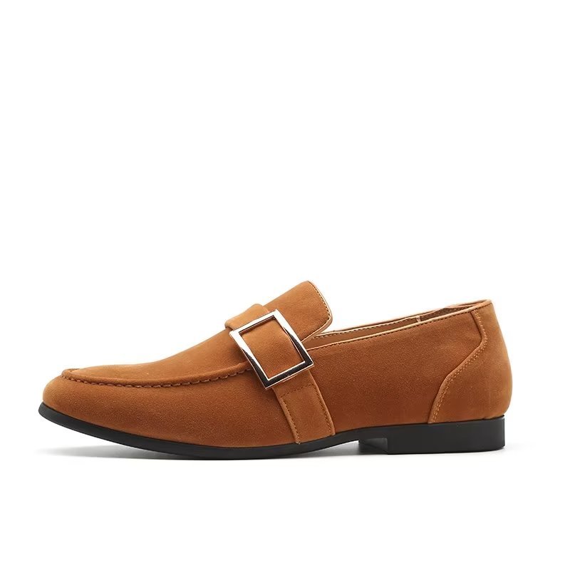 Loafers Heren Modieuze Instaploafers Met Reliëf - Bruin