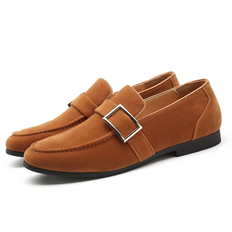 Loafers Heren Modieuze Instaploafers Met Reliëf - Bruin