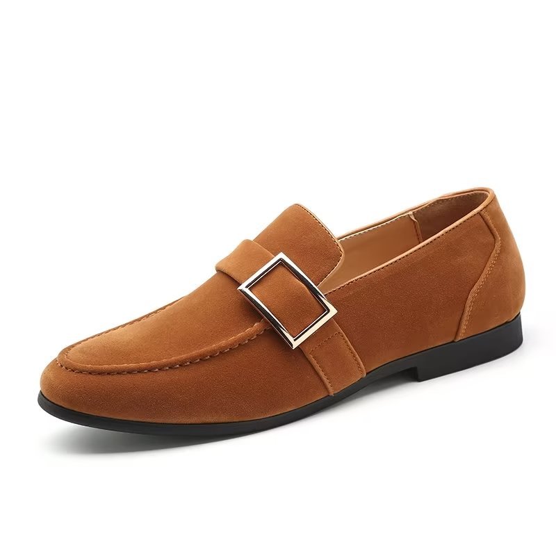 Loafers Heren Modieuze Instaploafers Met Reliëf - Bruin