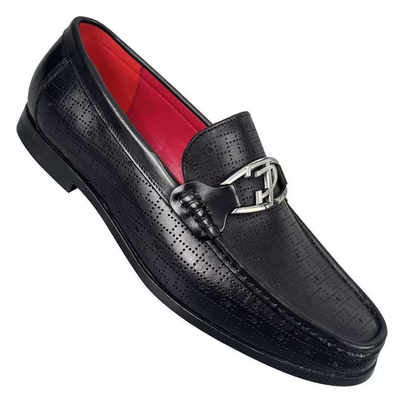 Loafers Heren Modieuze Lederen Instaploafers - Zwart