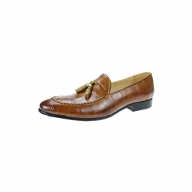 Loafers Heren Modieuze Slip-on-loafers Met Krokodillenpatroon