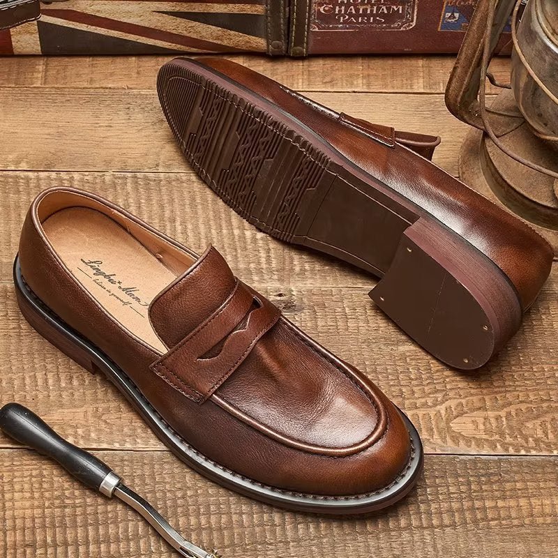 Loafers Heren Modieuze Slip-on Penny-loafers - Koffie