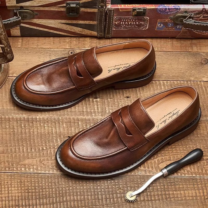 Loafers Heren Modieuze Slip-on Penny-loafers - Koffie