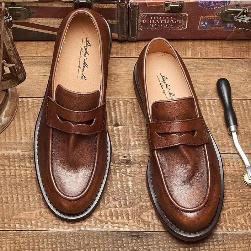 Loafers Heren Modieuze Slip-on Penny-loafers - Koffie