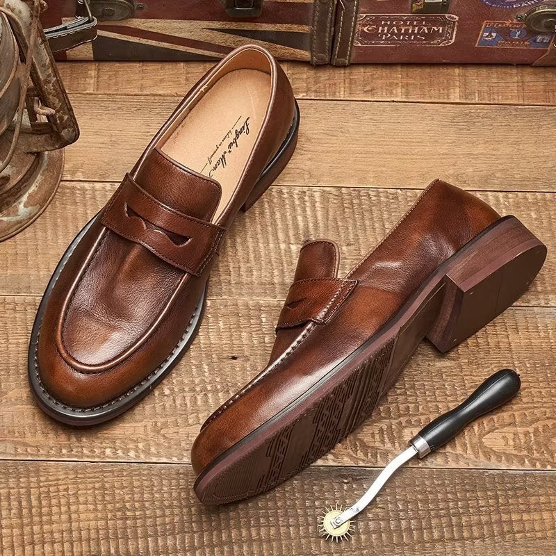 Loafers Heren Modieuze Slip-on Penny-loafers - Koffie