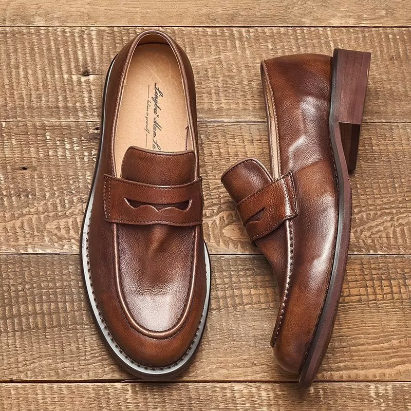 Loafers Heren Modieuze Slip-on Penny-loafers - Koffie