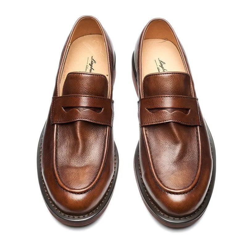 Loafers Heren Modieuze Slip-on Penny-loafers - Koffie