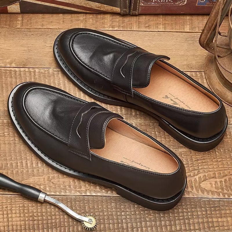 Loafers Heren Modieuze Slip-on Penny-loafers - Zwart