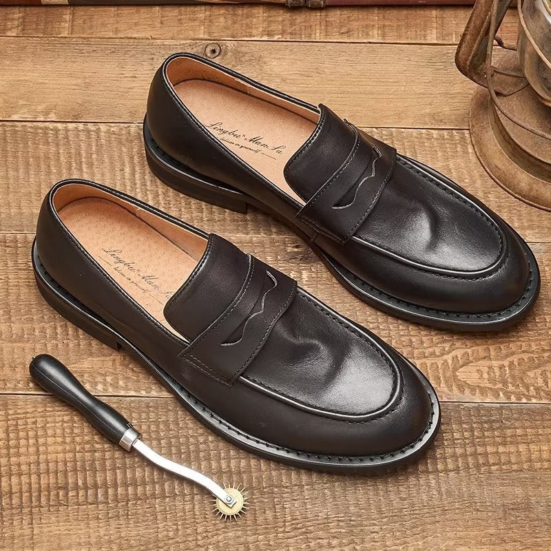 Loafers Heren Modieuze Slip-on Penny-loafers - Zwart