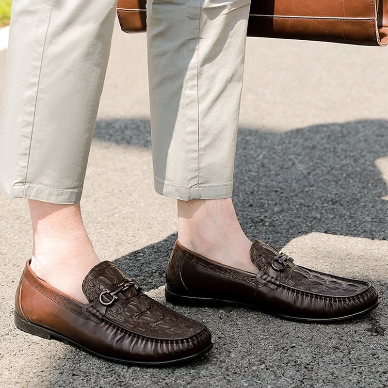 Loafers Heren Stijlvolle Instappers Leer - Koffie