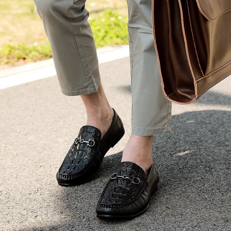 Loafers Heren Stijlvolle Instappers Leer - Zwart