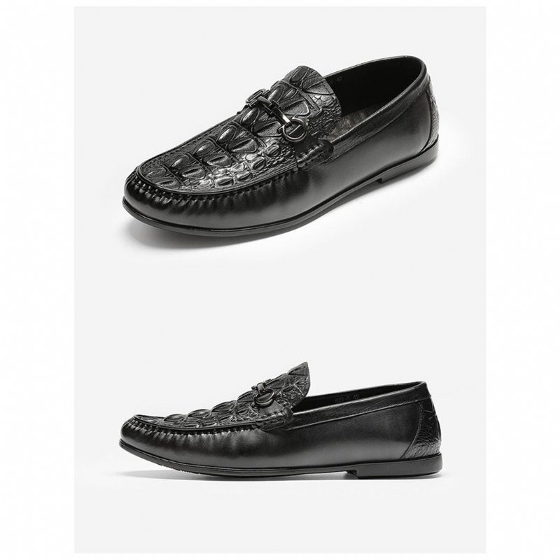 Loafers Heren Stijlvolle Instappers Leer - Zwart