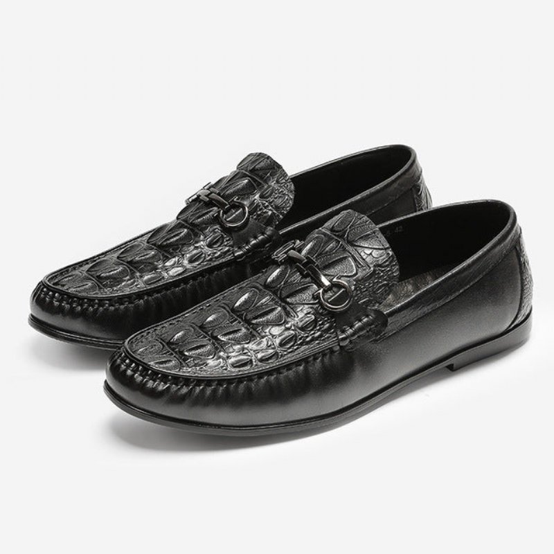 Loafers Heren Stijlvolle Instappers Leer - Zwart