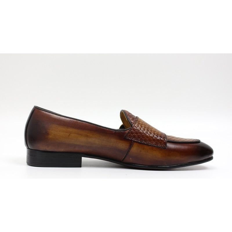 Loafers Heren Suave Lederen Trouwloafers Met Monniksband - Koffie