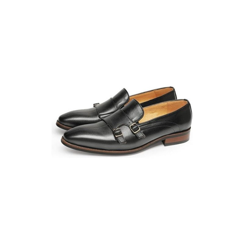 Loafers Heren Verfijnd Exotisch Leer Feestloafers Met Monniksband