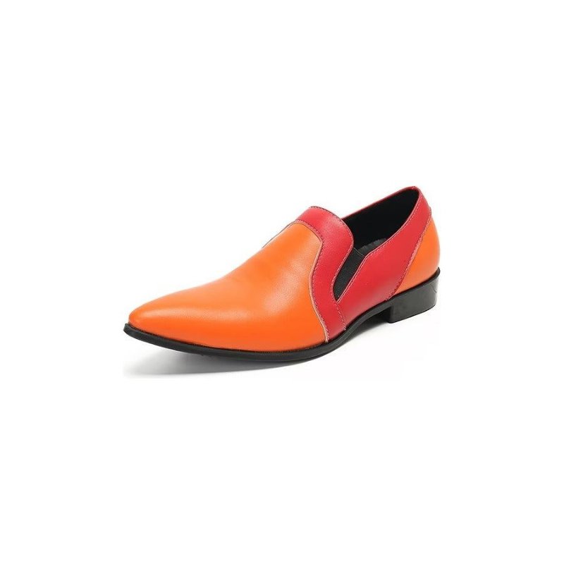 Loafers Heren Verfijnd Leer Elegance Instaploafers - Oranje