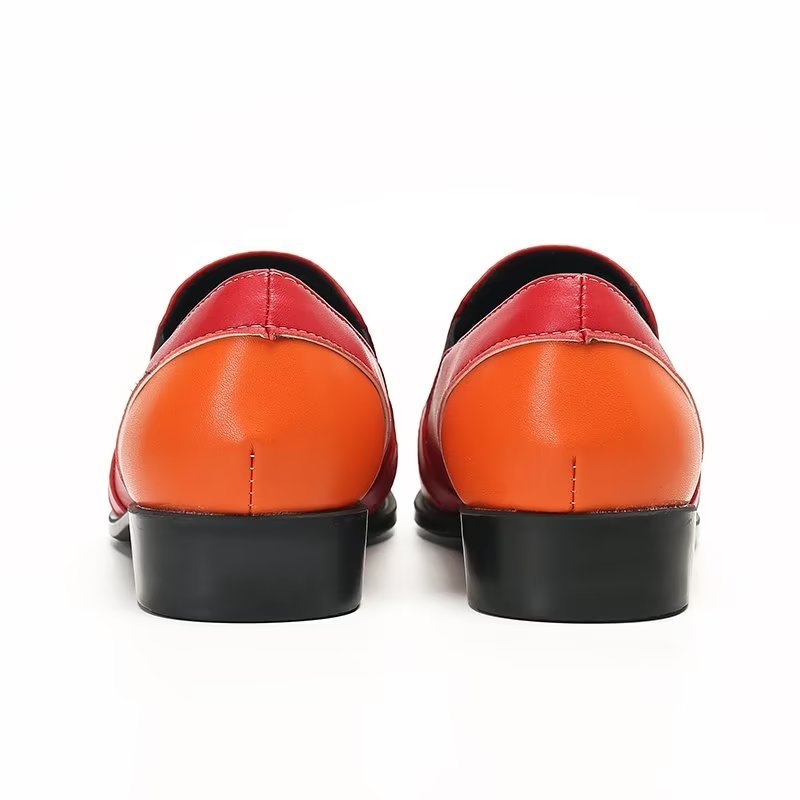 Loafers Heren Verfijnd Leer Elegance Instaploafers - Oranje