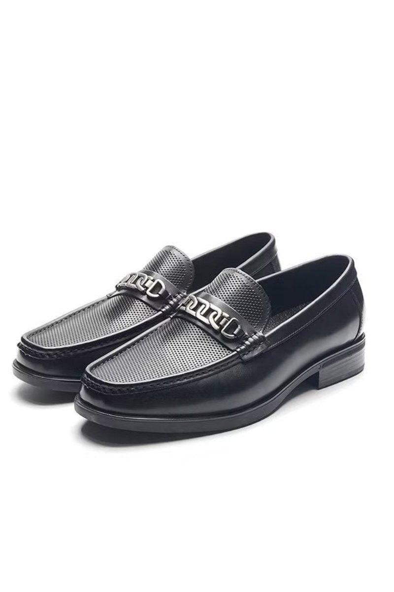 Loafers Heren Verfijnde Casual Leren - Zwart