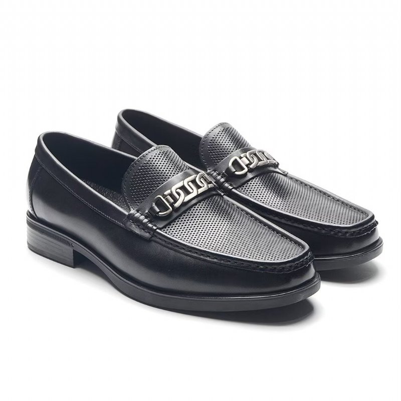 Loafers Heren Verfijnde Casual Leren - Zwart