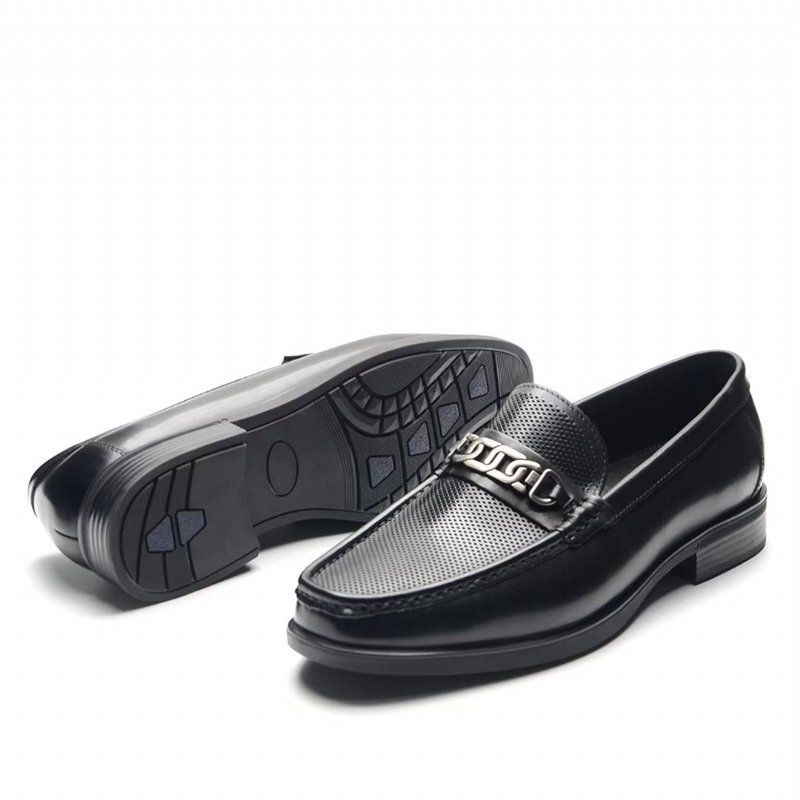 Loafers Heren Verfijnde Casual Leren - Zwart