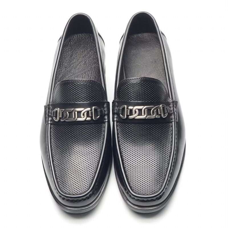 Loafers Heren Verfijnde Casual Leren - Zwart