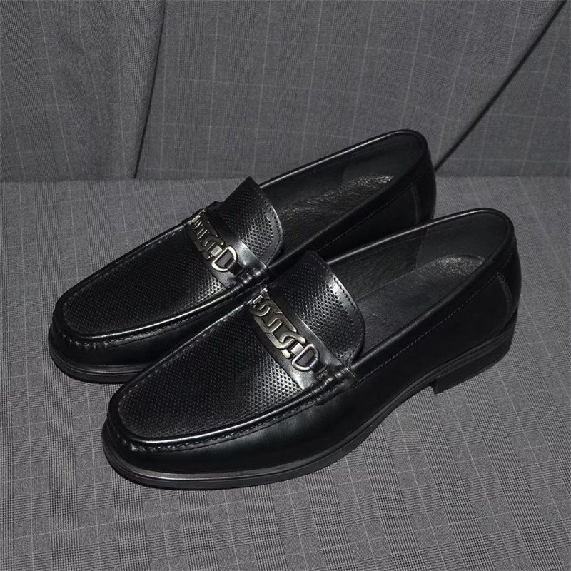 Loafers Heren Verfijnde Casual Leren - Zwart