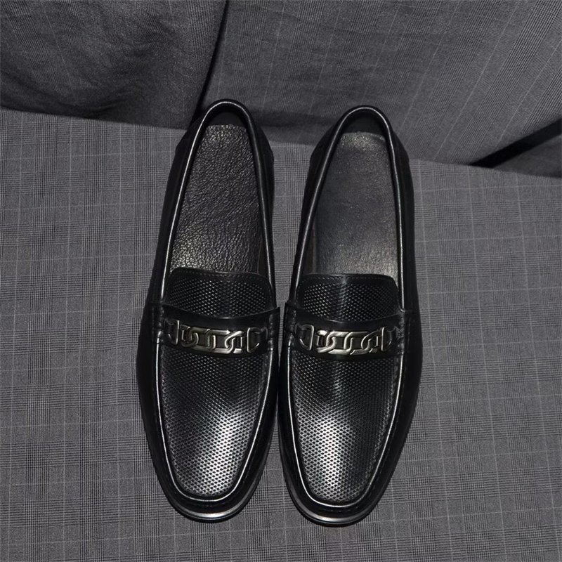 Loafers Heren Verfijnde Casual Leren - Zwart