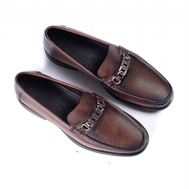 Loafers Heren Verfijnde Casual Leren - Bruin