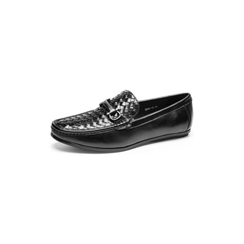 Loafers Heren Weavingluxe Leren Instaploafers - Zwart 2