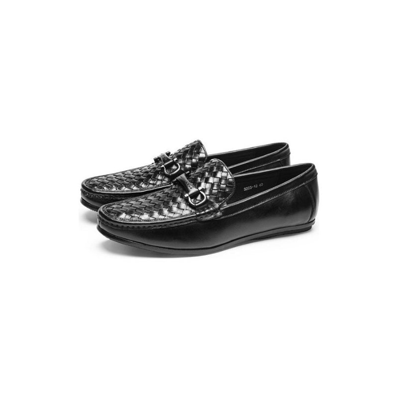 Loafers Heren Weavingluxe Leren Instaploafers - Zwart 2