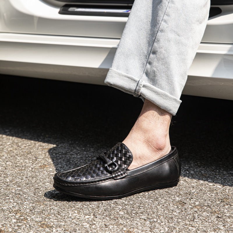 Loafers Heren Weavingluxe Leren Instaploafers - Zwart 2