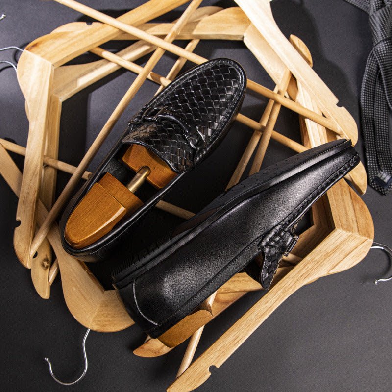 Loafers Heren Weavingluxe Leren Instaploafers - Zwart 2