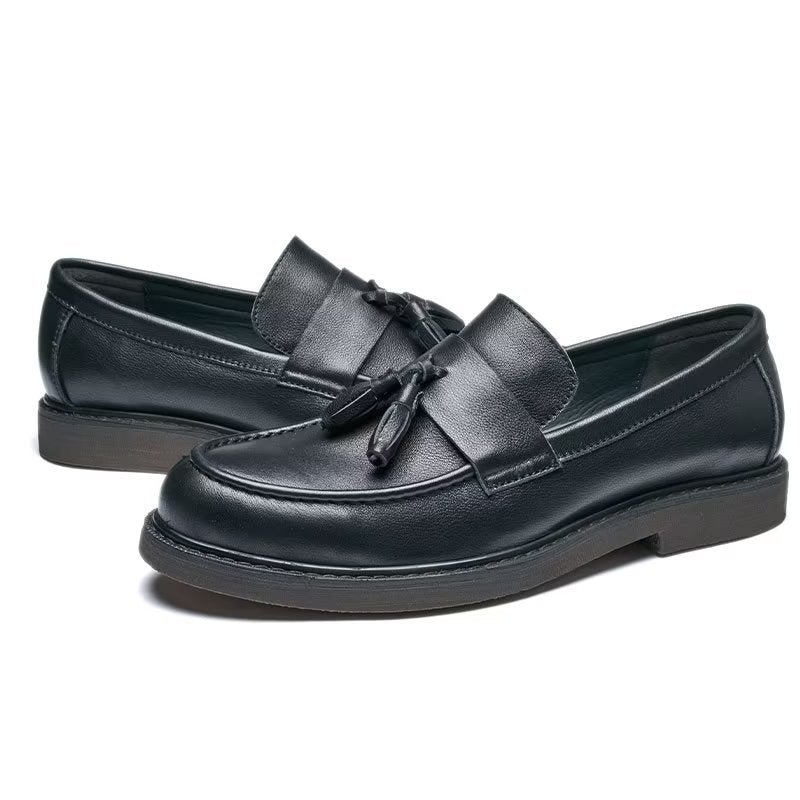 Loafers Rundleer Instaploafers Heren - Zwart