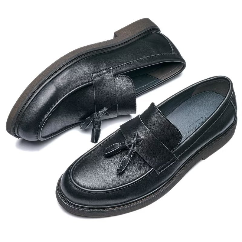 Loafers Rundleer Instaploafers Heren - Zwart